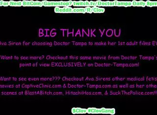 Ava Siren undergoes first gyno exam with doctor Tampa using speculum