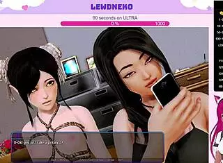 vtuber lewdneko playing harem hotel part 18 with maid femdom and toys 😈