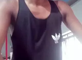 Two young people exchange looks at gym, then he fucks unknown woman cumming inside her shaved pussy.