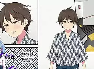 In Imaizumi's house, the gals gather for the fifth time in this anime dating game