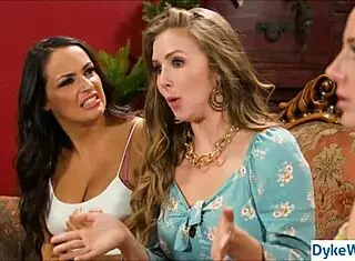 Supernatural Lesbian Orgy with Big Tits