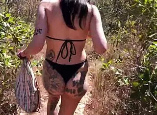 I saw her gettin full of cum at the waterfall.