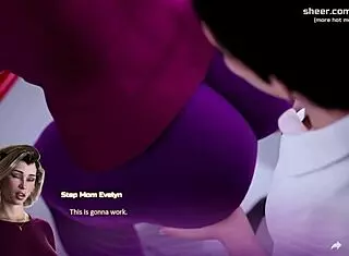 stuck step mom gets used by step son in taboo hentai game part 4