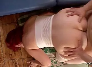 Redhead stepmom gets fucked by virgin son