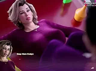 stuck step mom gets used by step son in taboo hentai game part 4