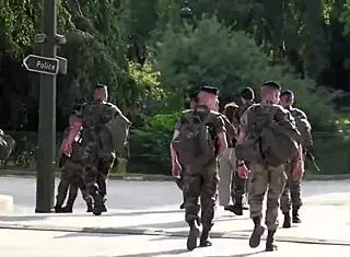 Cute girl fucked by two guys with big dicks in Paris 😍