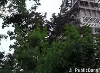 Cute girl fucked by two guys with big dicks in Paris 😍