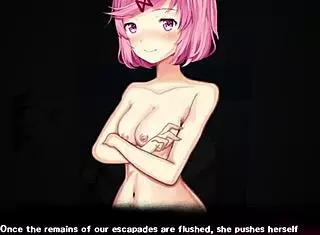 ddlc triple trouble - natsuki in the restroom