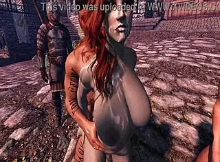 Skyrim Irileth勾引卫兵3D动漫群P颜射