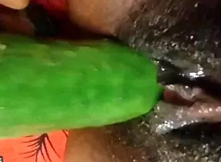 Cyndy Blackslave Drives Me Wild with Cucumber Fuck and Squirt!