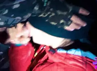 Russian border guard face fucks caught slut