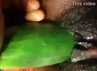 Cyndy Blackslave Drives Me Wild with Cucumber Fuck and Squirt!