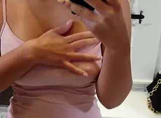 mia masturbates in front of mirror 😏