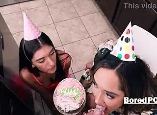 HBD Stepmom: Your Pussy Beats Younger Girls in Group Fun