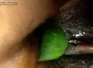 Cyndy Blackslave Drives Me Wild with Cucumber Fuck and Squirt!