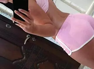 mia masturbates in front of mirror 😏