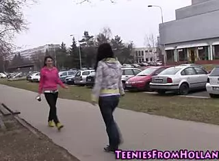 Lesbian teen 18+ fingers cunt in shower with big tits and kissing