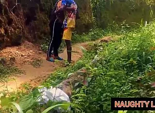 in the african village, she deepthroats big black cocks until squirting