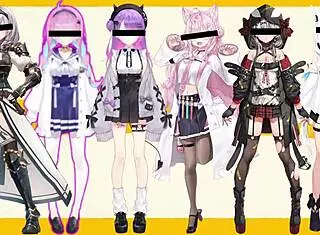 Hololive Characters Perform Provocative Poke Dance in 3D Cartoon!