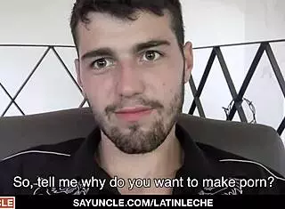 Latinleche - latin boy likes to blow and ride a big dick. Tricked into first time sex with latina gay riding bareback 3some amateurs cock.