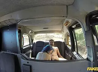 fake taxi couple gets wild with random backseat sex