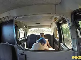 fake taxi couple gets wild with random backseat sex