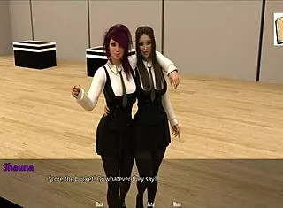 In college hentai, John gets hurt again during practice with big-tit girls