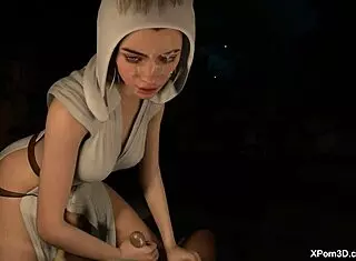 Hey, wanna see 3D Princess Leia give a handjob?