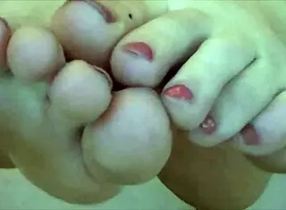 Sweaty Babe Masturbates With Vibrator On Toes And Feet, Calling For Step-Dad's Fetish Attention!