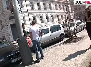 Damn! Busty girlfriend shares bi-curious boyfriend for double bareback fun