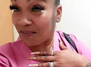 Thickpaws Masturbates Clit At Work With Pierced Ass