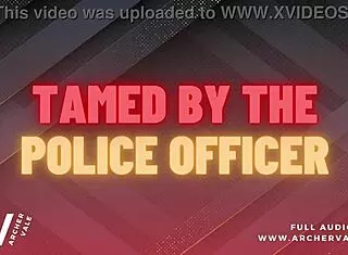 police officer trains slave in chastity cage for gay domination