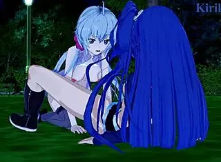 i love chris and tsubasa doin lesbian play in symphogear hentai