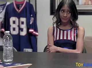 overwhelmed petite asian teen sucks fat cock