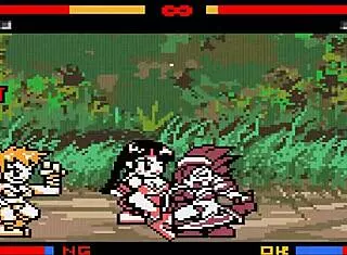 Futanari Fighters Engage in Rough Sex Fight