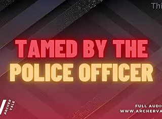 police officer trains slave in chastity cage for gay domination