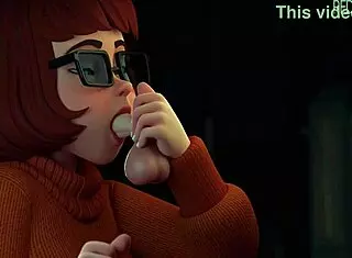 Velma searches mysteries with deepthroat creampie