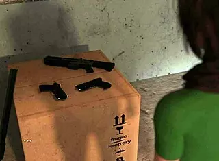 busty intern uses vibrator in storage