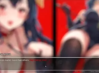 my girlfriend exposes her huge tits in the street in this hentai game 😍