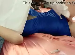 French Amateur In Satin Panties Gets Spanked And Deepthroated