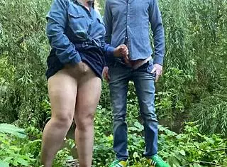 Unfamiliar chubby bbw milf in pantyhose masturbates monster cock outdoor milking cumshot kinky fetish scene