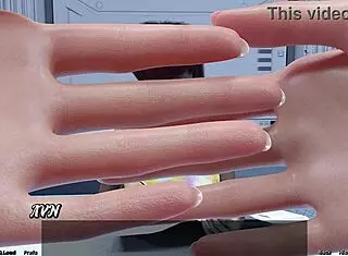 Blonde Virgin Feels Excited In Space