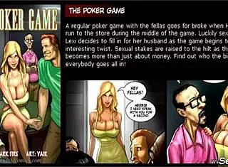 husband catches best friends gangbanging his wife in poker game