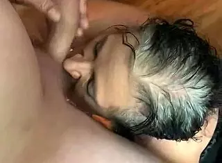 Girlfriend in homemade POV sucks on monster cock and balls with blowjob