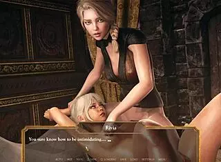 noblewoman and servant indulge in a delicious animated threesome