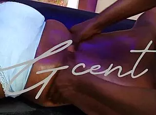 in a spacious room, the massage turns into fingering leading to orgasm