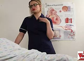 British Nurse Gives Detailed Jerk Off Instructions To Patient In Voyeur Setting