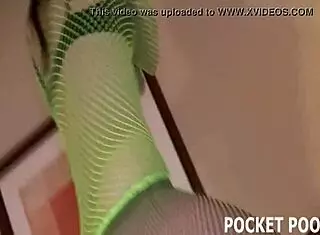 lola rubs her tight pussy in stockings