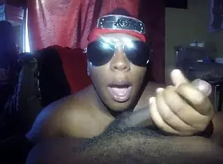 The anime nerd eagerly sucks on a big black cock