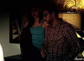 Glamcore teen bent over for flogging and jizz on ass